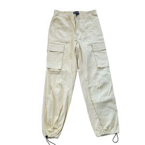 Like An Angel butter yellow cargo pants, size m
